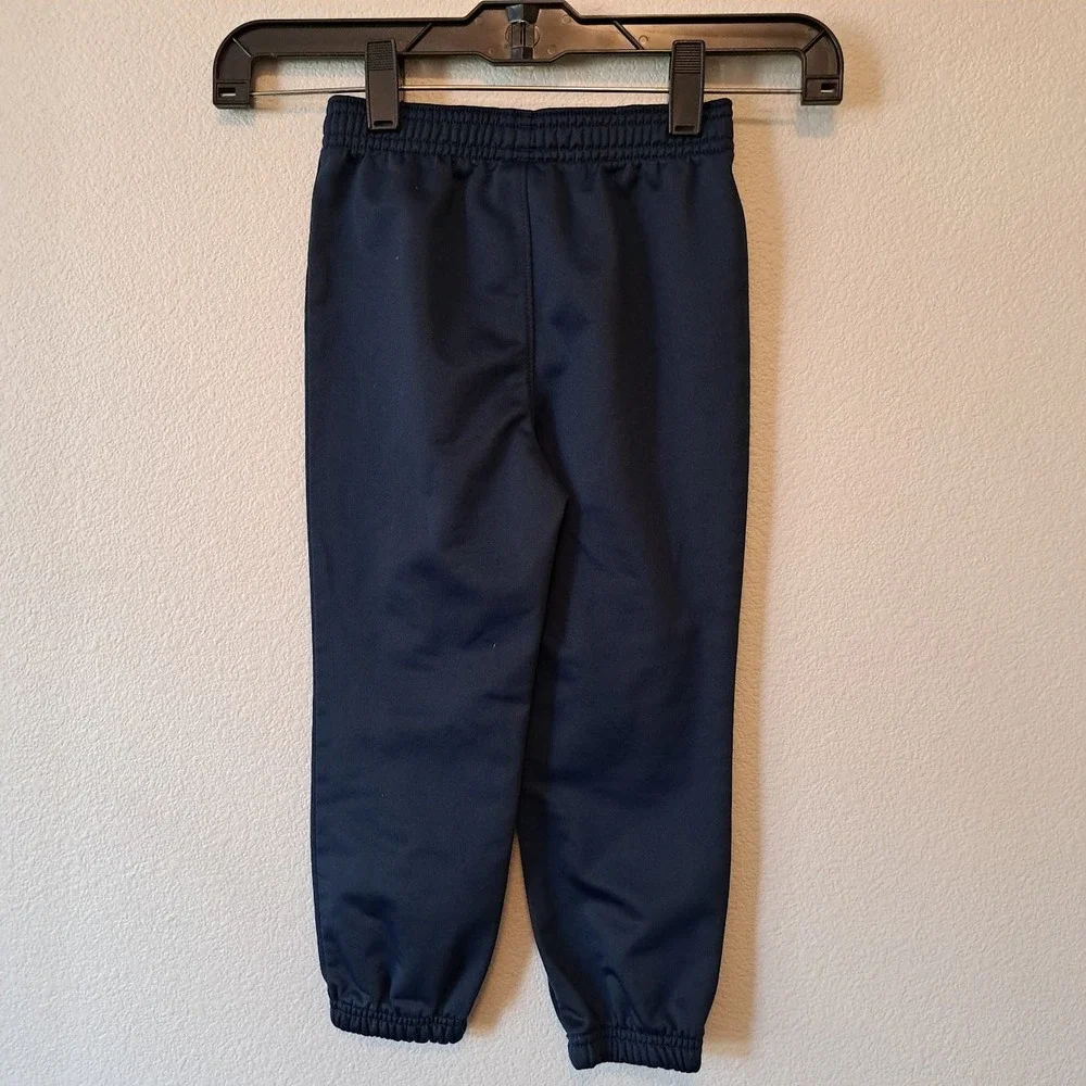 Adidas Track Jacket and Under Armour Joggers Kids Set Black Navy 3T